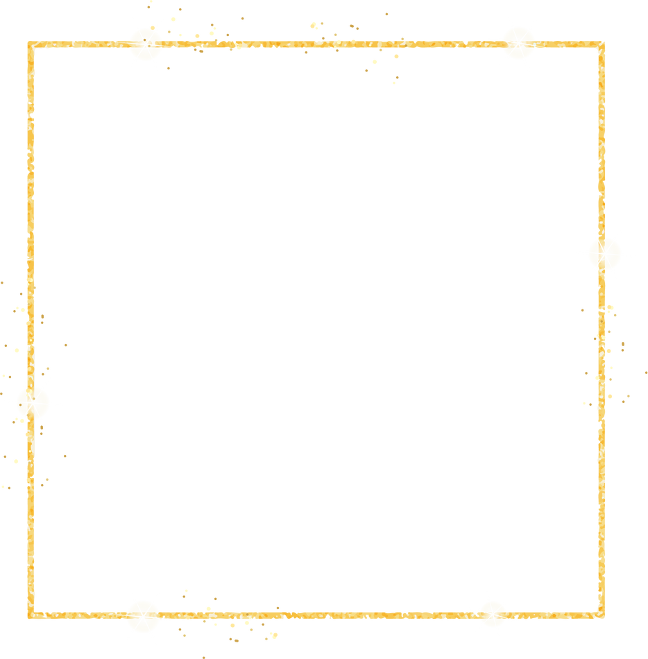 Gold Glitter Square Banner Frame